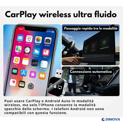 Adattatore CarPlay wireless 3-in-1